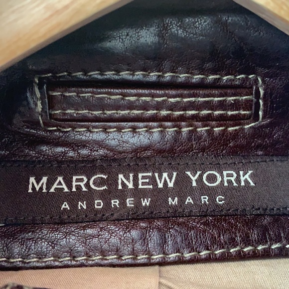 Andrew Marc : Brown Leather Jacket - Picture 7 of 12